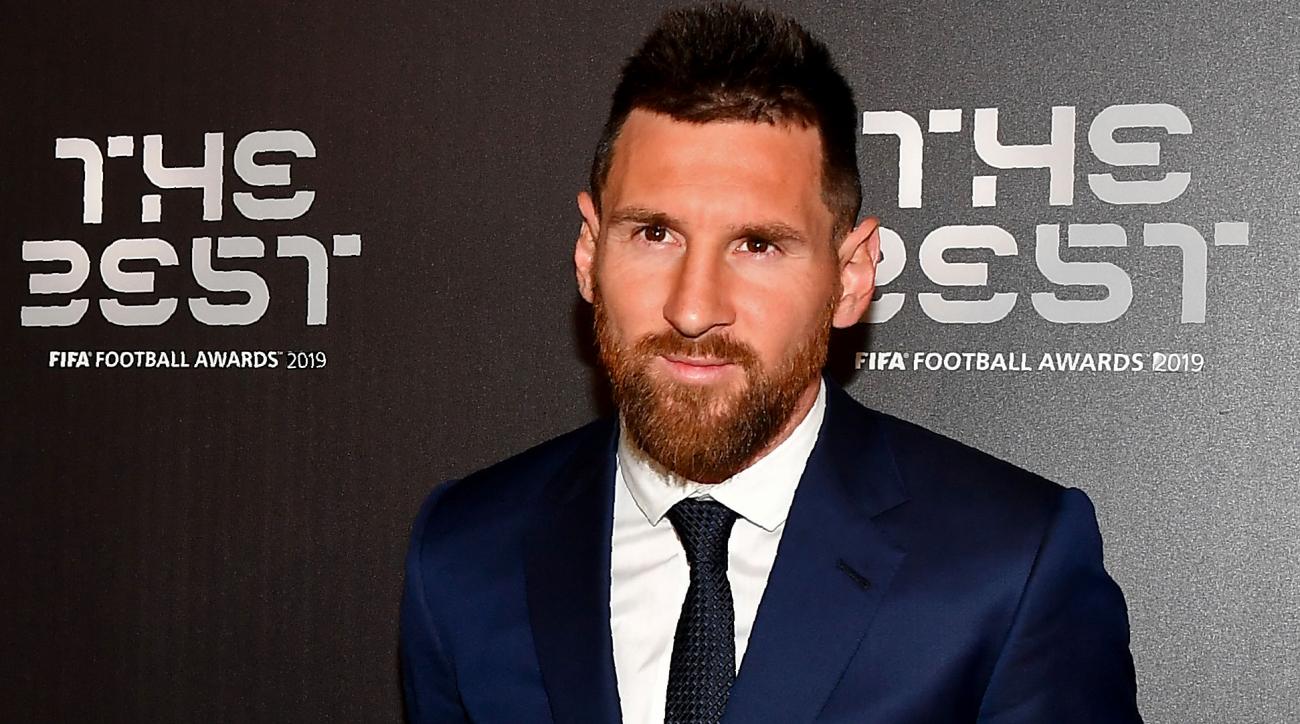 Messi trong buổi lễ trao giải The Best của Fifa